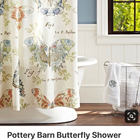 Pottery Barn Bath Butterfly Shower Curtain Poshmark